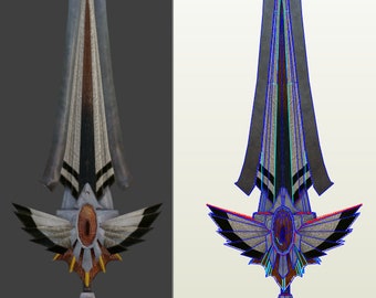 Monster Hunter Rise Male Aknosom Greatsword Pepakura papercraft HD templates for Eva Foam / Worbla cosplay