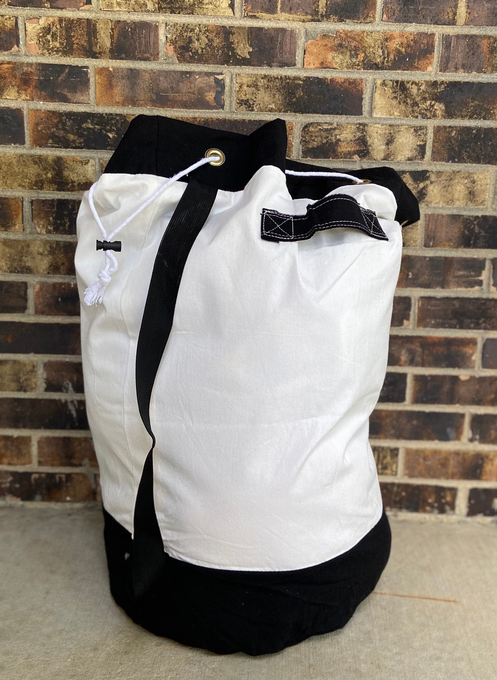 Laundry Bag Embroidered Canvas Canvas Laundry Bag Duffle Etsy