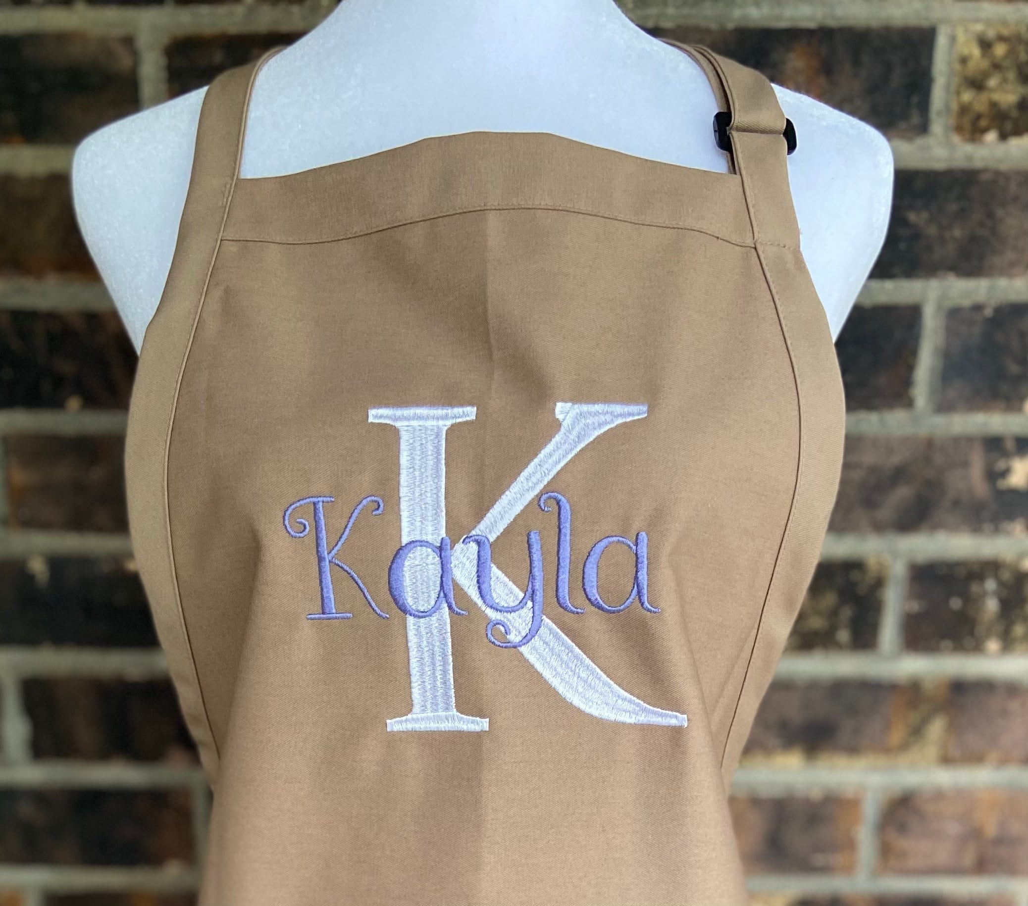 Embroidered Monogramed Apron With Letter and Name Etsy