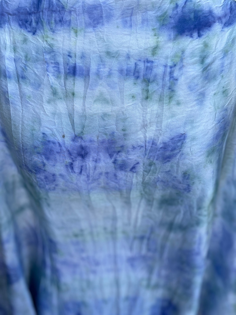 Red Cabbage and Carnations Silk Poncho