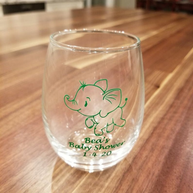 72 Wine Glass Baby Shower Favors Personalized Stemless Wine | Etsy