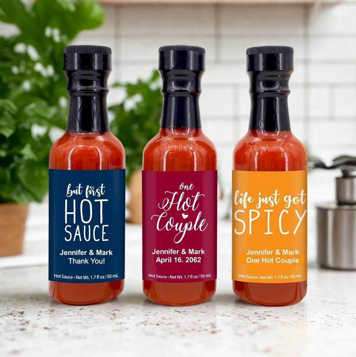 Personalized Hot Sauce Party Favors