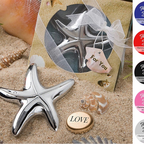 Starfish Bottle Openers Beach Party Favors, Beer Bottle Openers, Starfish Wedding Reception Guest Favors, Bottle Opener Beach Wedding Favors