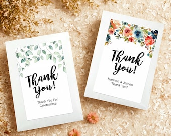 Personalized Wild Flower Seed Packet, Custom "Thank You" Wedding and Bridal Shower Seed Favors
