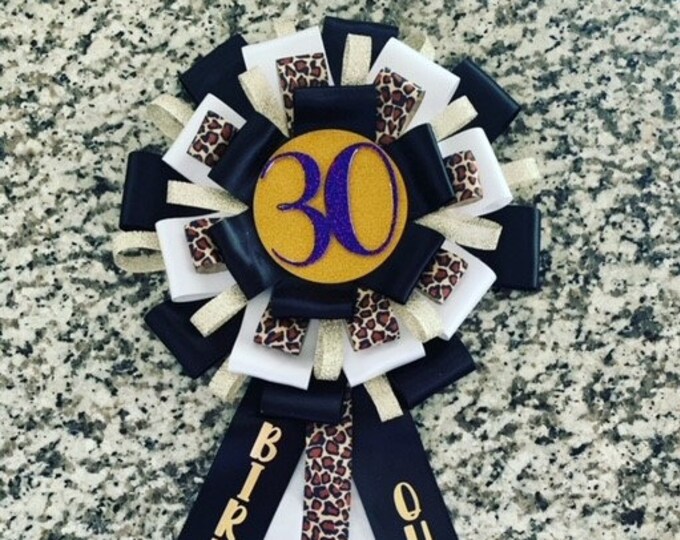 Custom Pin Ribbon| Birthday Pin| Birthday Ribbon| Ribbon Pin| Party Pin ...