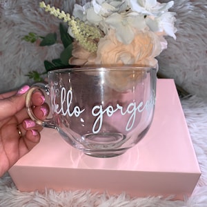 Personalized Glass Mug| 16 oz Glass Mug | Glass Coffee Mug | Glass Mug | Custom Glass Mug