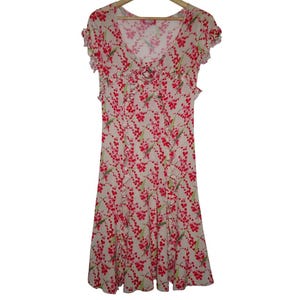 ✰blugirl〜by Blumarine✰オフホワイト ビーズ装飾スカート✰ Blugirl by Blumarine Polka Dot and Roses Mini Dress For Sale