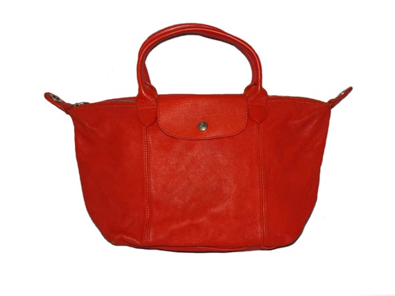 longchamp le pliage cuir leather shoulder bag