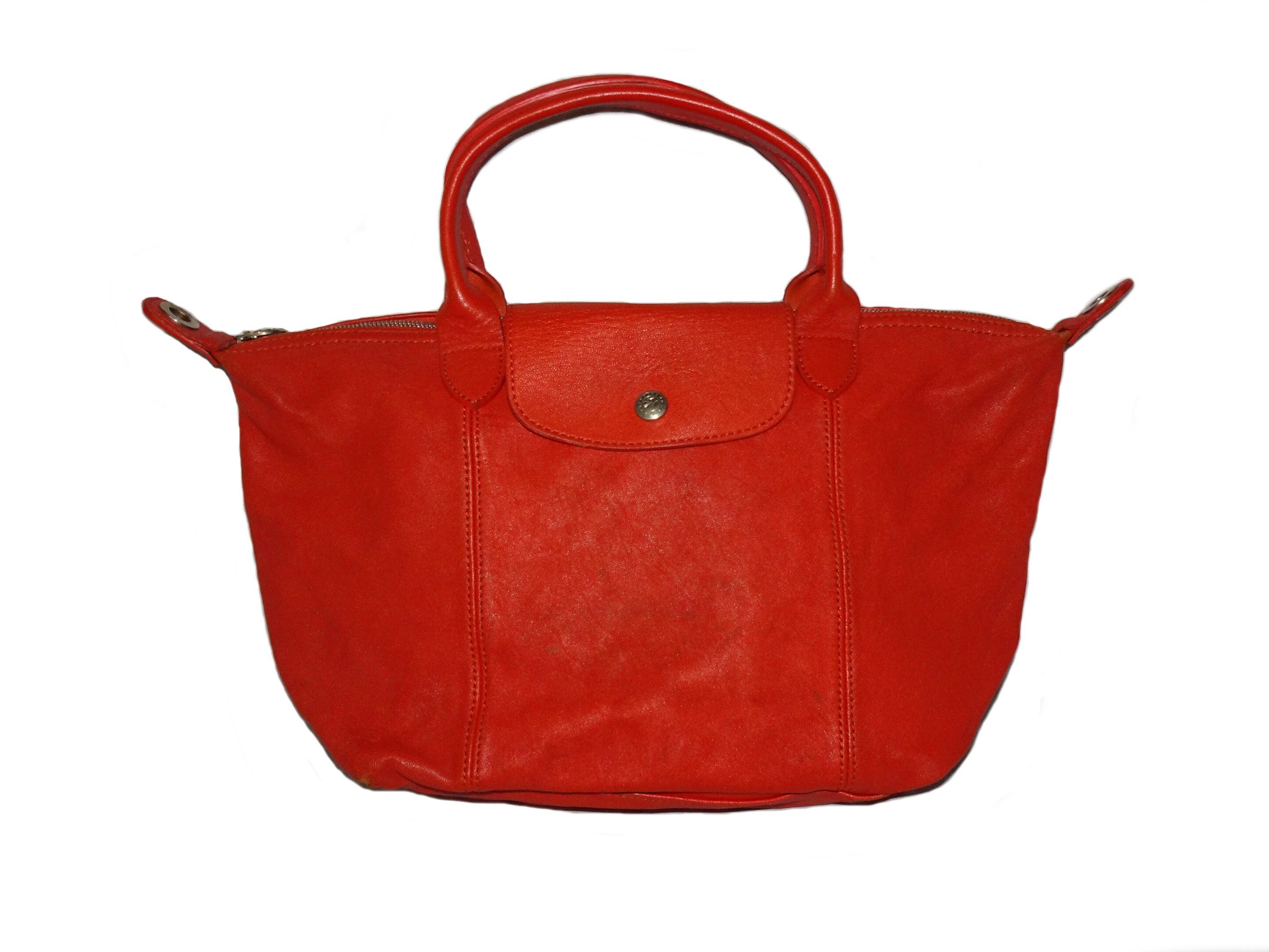 Longchamp Le Pliage Cuir Leather Top Handle Bag Etsy