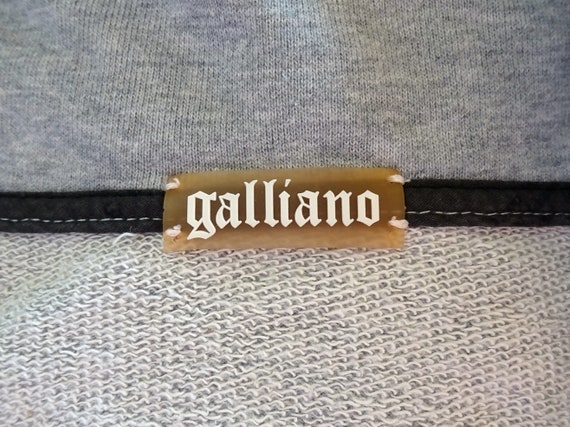 John Galliano Logo Embellished Sweatshirt Rare! - image 3