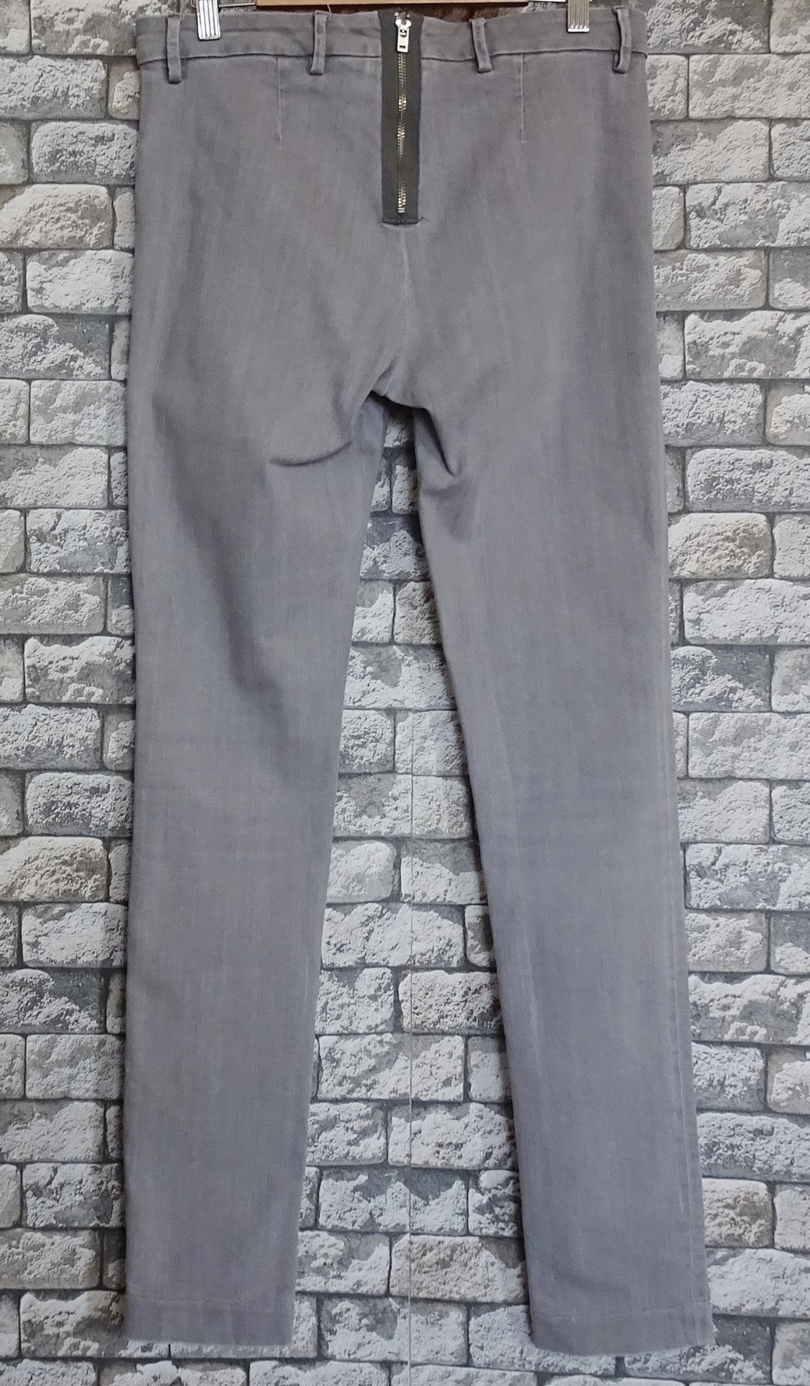 Acne Skin Grey Back Zip Vintage Jeans Etsy