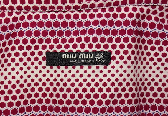 Miu Miu Multicolor Button Up Cotton Shirt Rare! - image 2