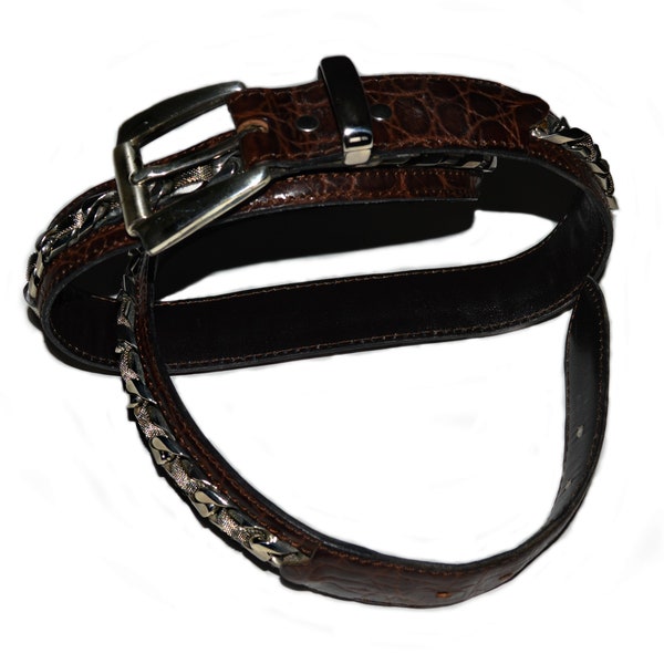 Nanni Milano Exotic Leather Handmade Belt Rare!