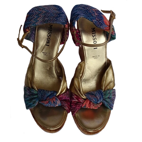 Missoni Platform Kork Wedge Sandals