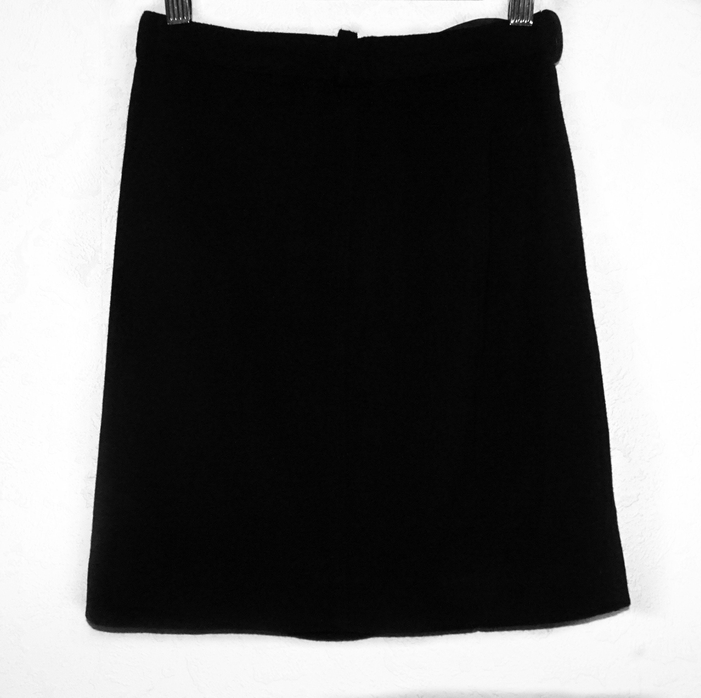 Chanel A-line Wool Skirt 