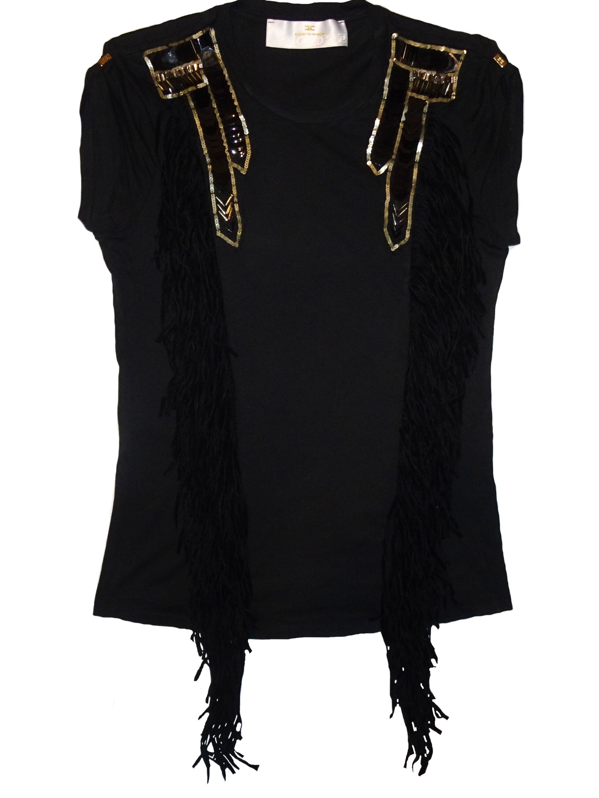 Elisabetta Franchi GOLD ブラックレザージャケット Elisabetta Franchi GOLD ブラックレザージャケット Women's