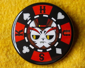 Husk Poker Chip Pin | Hazbin Hotel Husk Inspired Button