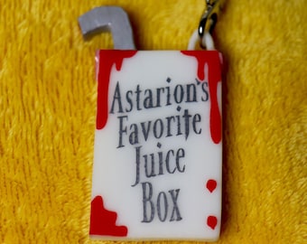 Astarions Favorite Juice Box Charm | BG3 Astarion Inspired Keychain