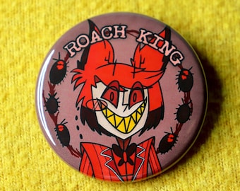 Alastor Roach King Pin | Hazbin Hotel Inspired Button