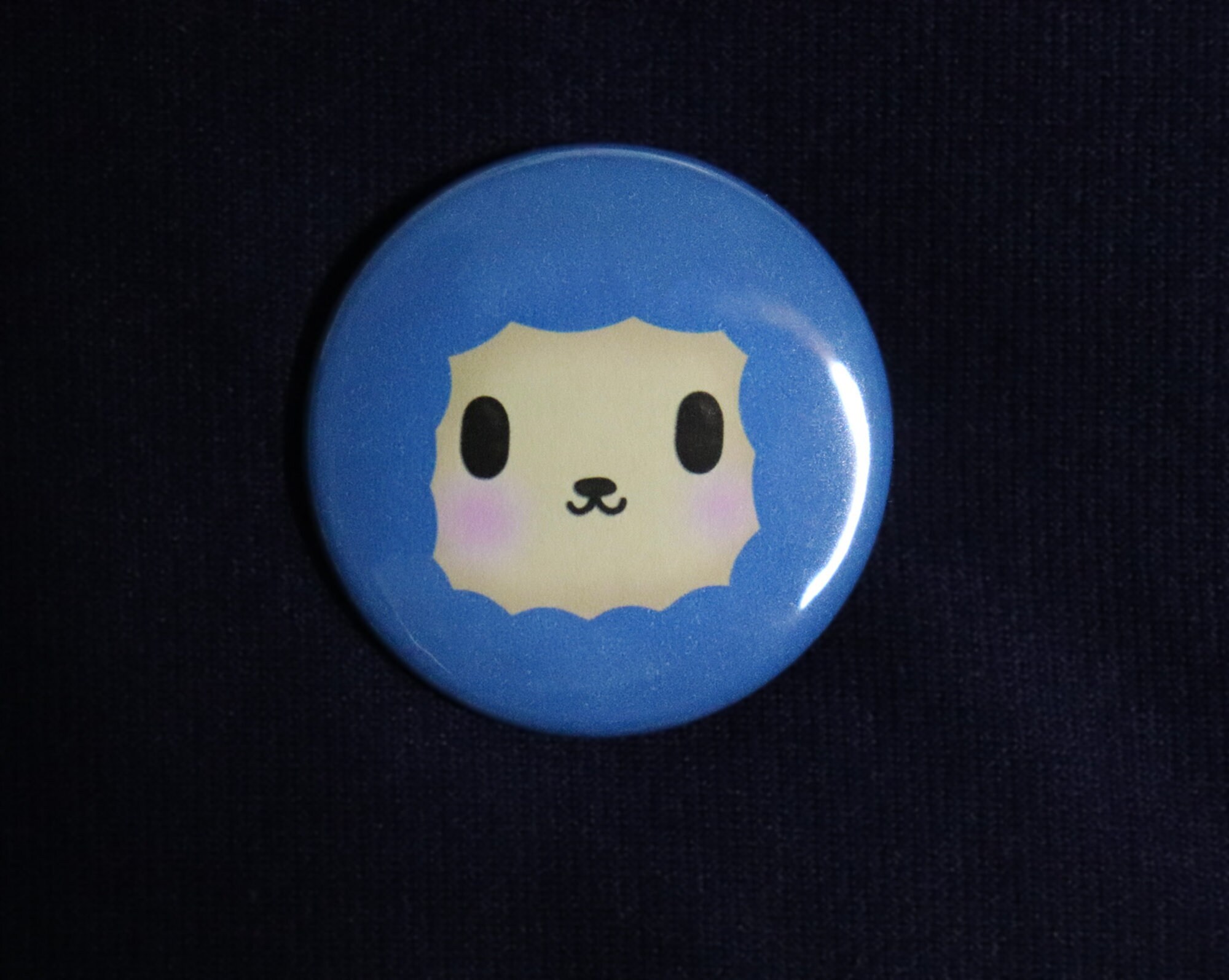 Friend the Blue Sheep Pin | Dream SMP Button