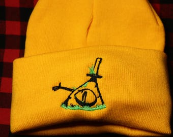 Bill Cipher Embroidered Beanie - Gravity Falls Inspired Hat