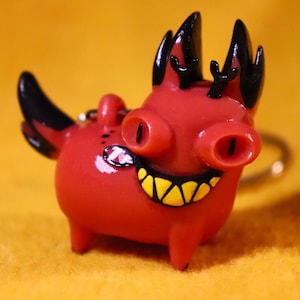 Weird Alastor Cat Charm and figure | Hazbin Hotel Keychain and Figure