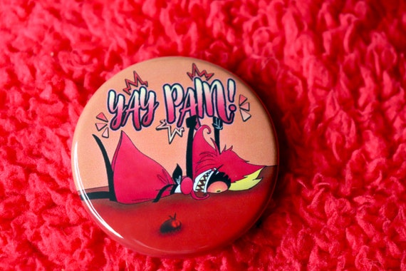 Niffty Yay Pain Pin | Hazbin Hotel Nifty Inspired Button - Etsy