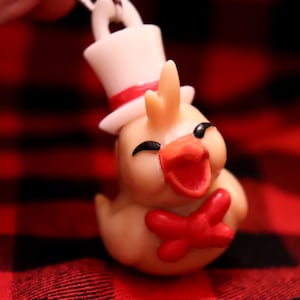 Lucifer Rubber Ducky Charm | Hazbin Hotel Inspired Keychain