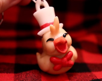 Lucifer Rubber Ducky Charm | Hazbin Hotel Inspired Keychain