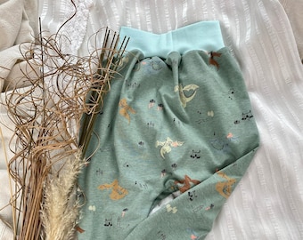 Harem pants with dragon