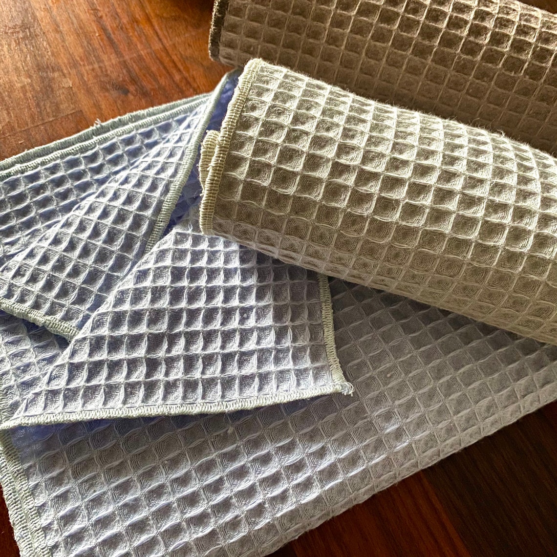 Kitchen towel rolls hem made of waffle fabric 2 set Etsy