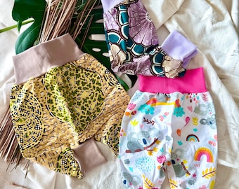 Cotton harem pants with various patterns