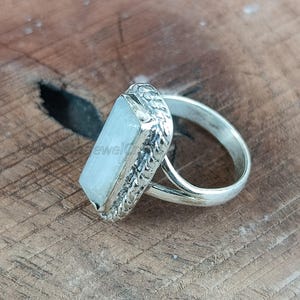 Moonstone Silver Ring, 925 Sterling Silver Ring, Moonstone Ring Women, Handmade Ring, Stackable Ring, Minimalist Rings, Gift For Girlfriend