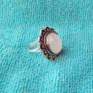 Natural Moonstone Ring,  925 Silver Rings, Oval Moonstone Ring, Handmade Ring Women, Vintage Silver Ring, June Birthstone, Gift For Grandma
