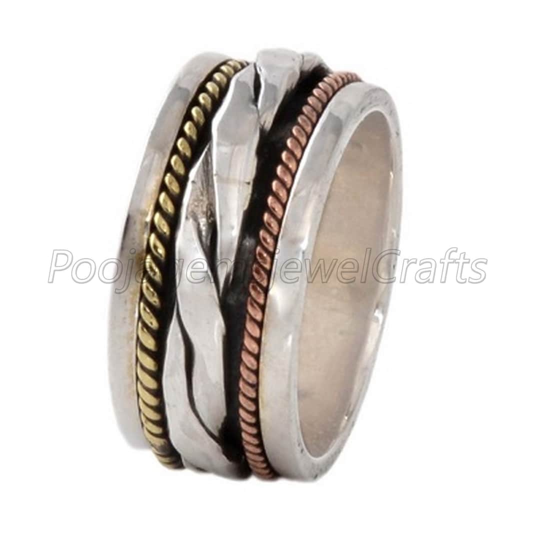 His & Hers 6&7 Mm Zweifarbig Gelbgold & Sterlingsilber 925 Keltische