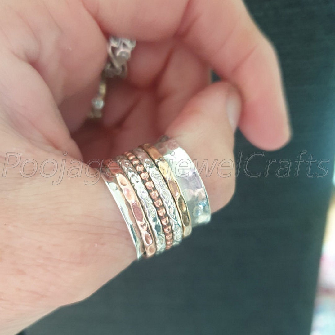 Spinner Rings Pinterest 925 Silver Ring, Handmade Spinner Ring, Spinner Ring, Anxiety Ring ...