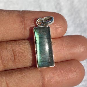 Blue Labradorite Necklace: Handmade 925 Sterling Silver Boho Pendant