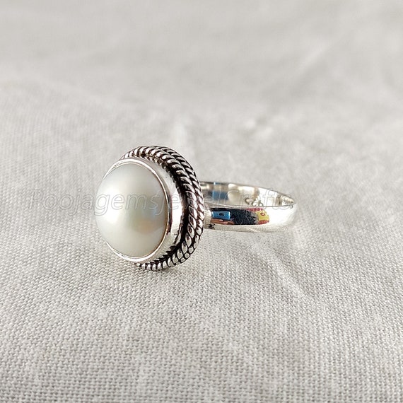 Energized Pearl Ring (मोती अंगूठी) | Buy Certified Saccha Moti Ring