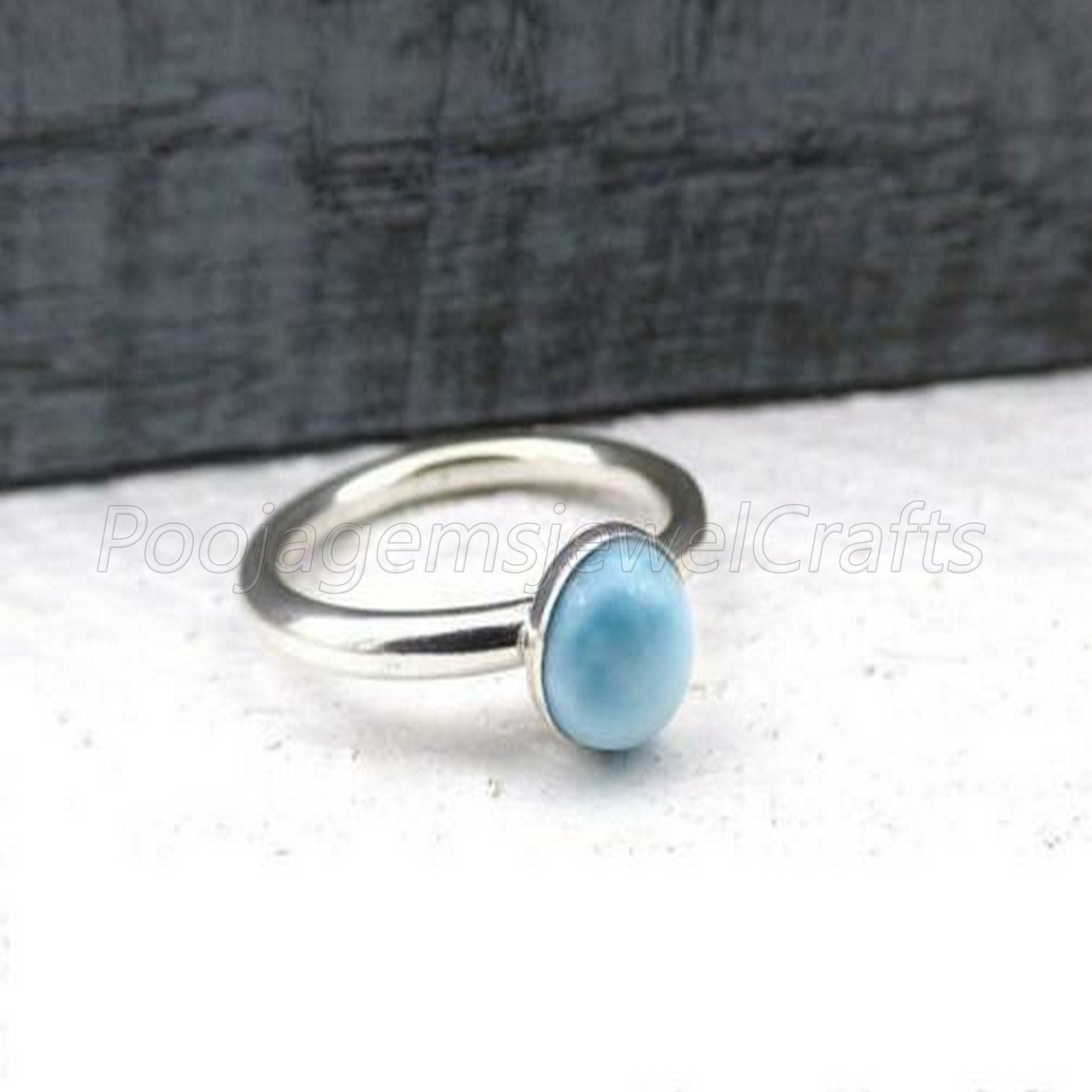 Genuine Dominican Larimar Gems Ring Pectolite Larimar - Etsy