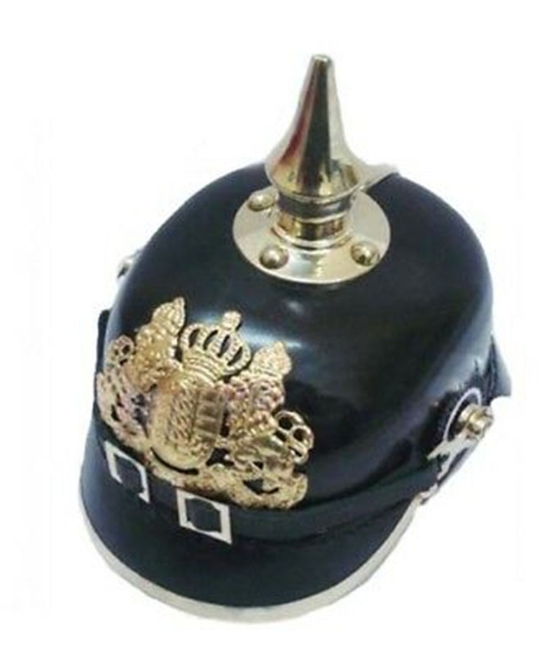Costume German Pickel Haube Prussian Leather Helmet Imperial Officers