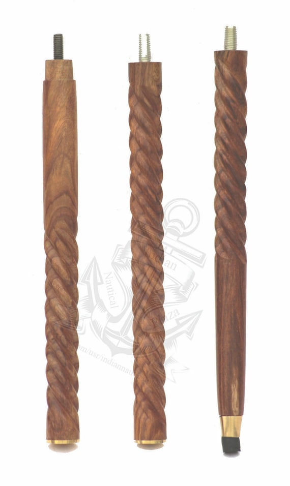 Wooden Rope Style Vintage Walking Cane Shaft Only wooden shaft 3 Fold Stick 