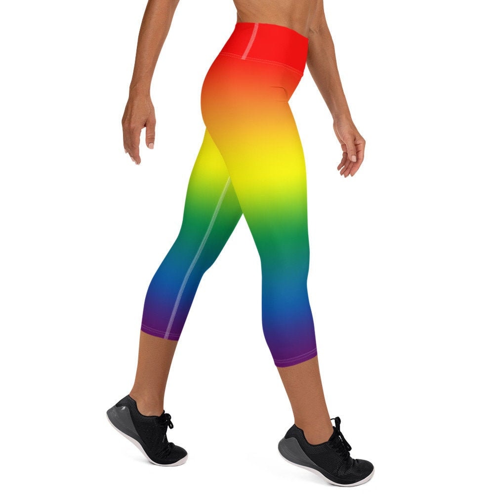 Women's Space Dye Ombre Leggings - Yoga Gym Workout Athletic Pants Multi Color - View #3