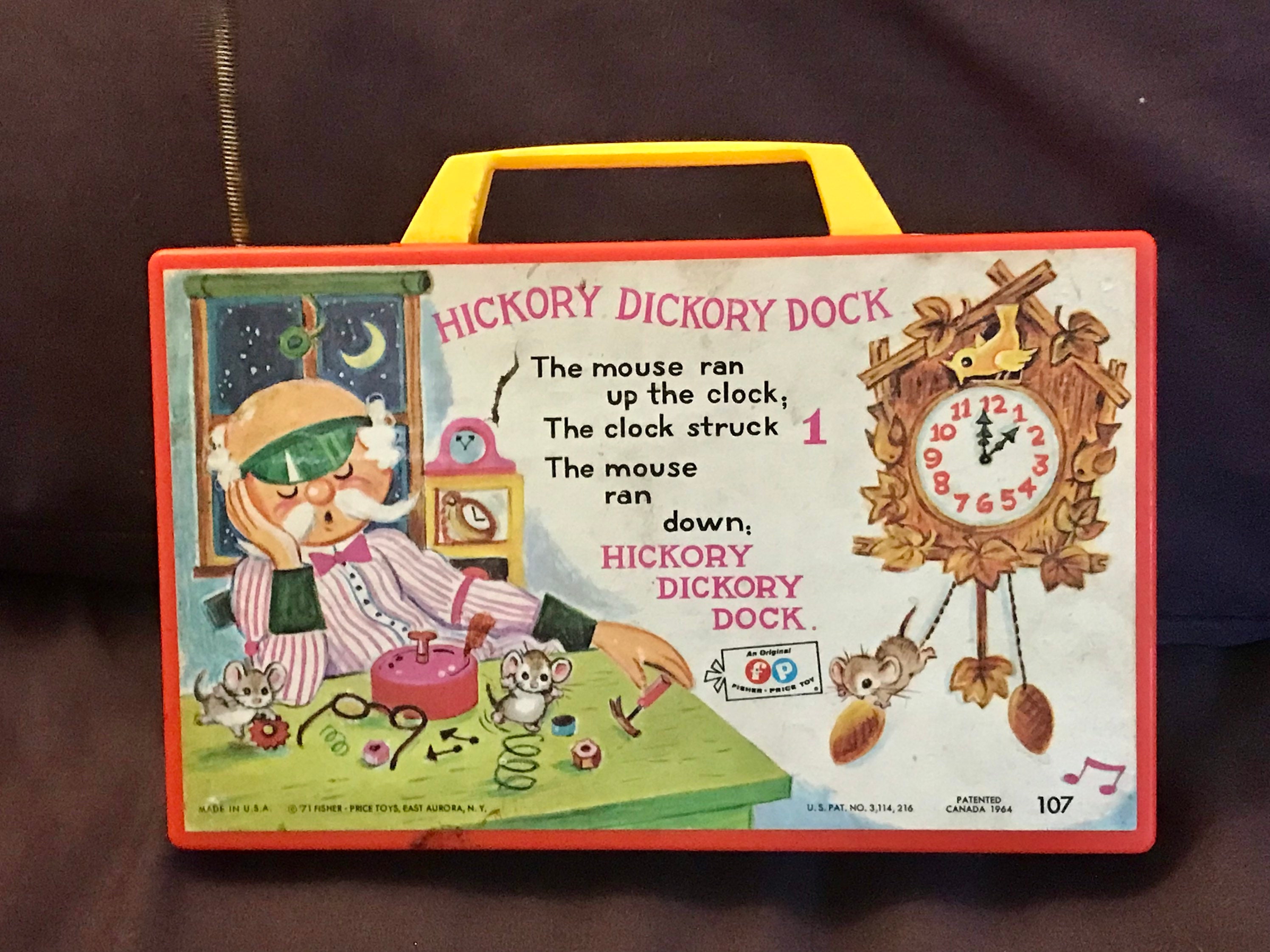Vintage 1965 Fisher Price Toys Hickory Dickory Dock Etsy