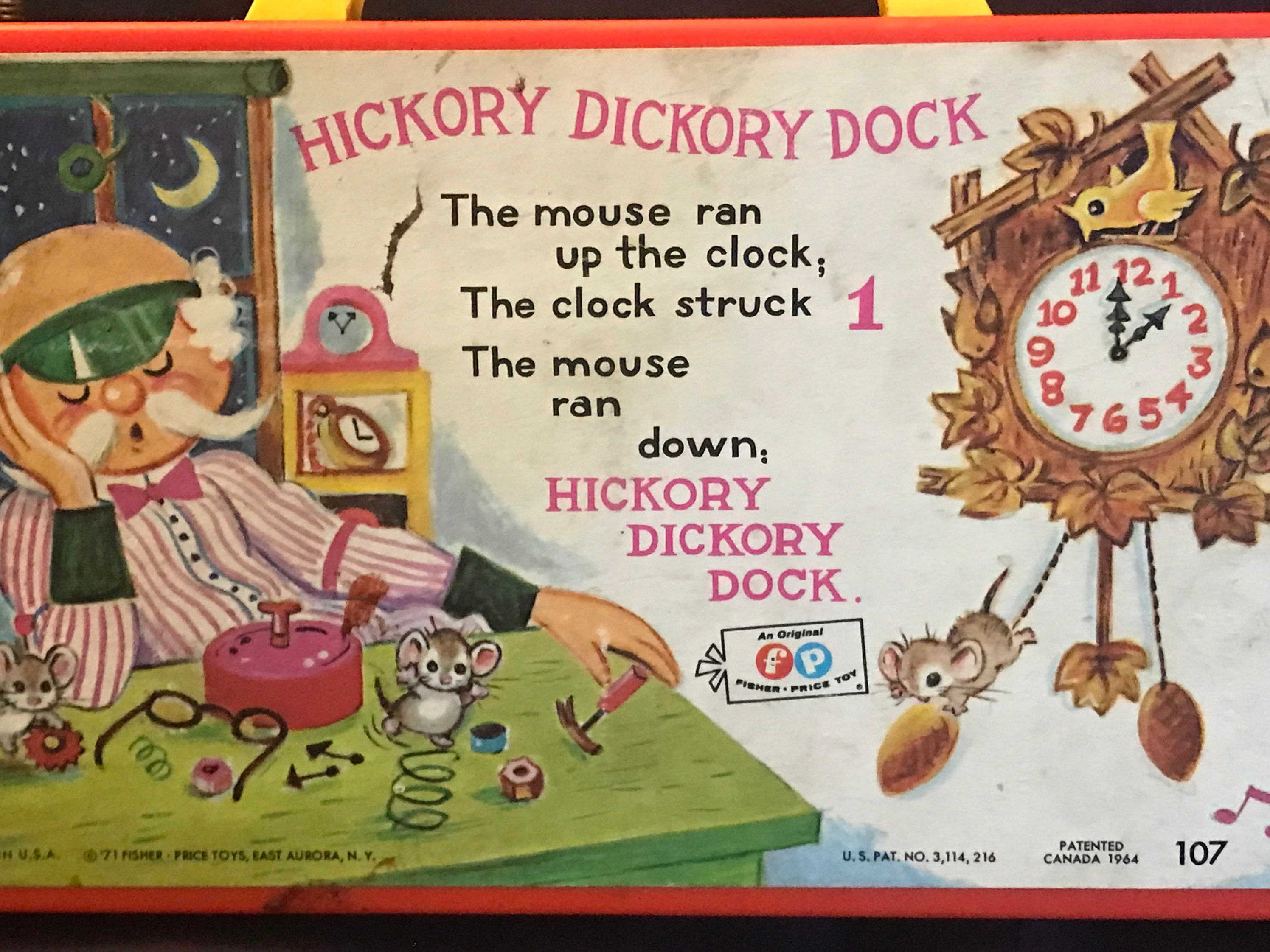 Vintage 1965 Fisher Price Toys Hickory Dickory Dock Etsy