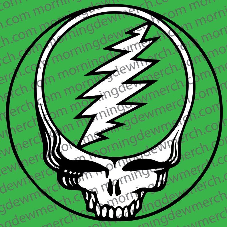 Download Grateful Dead Stealie Outline with Bolt svg png | Etsy