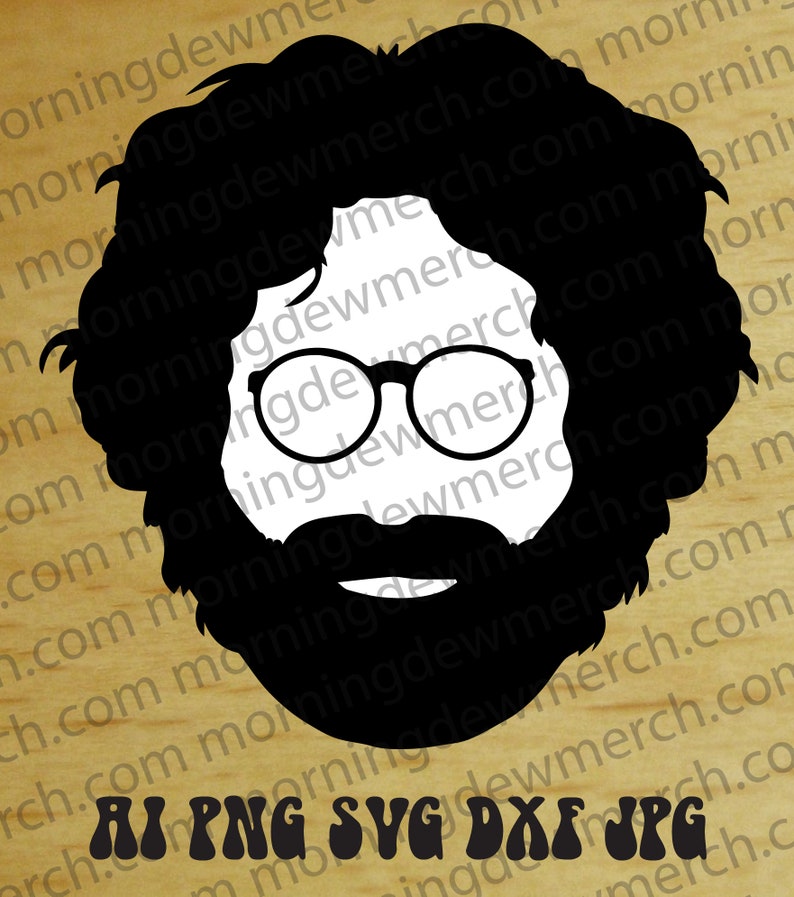Download Grateful Dead Jerry Garcia Silhouette svg png jpg dxf ai ...