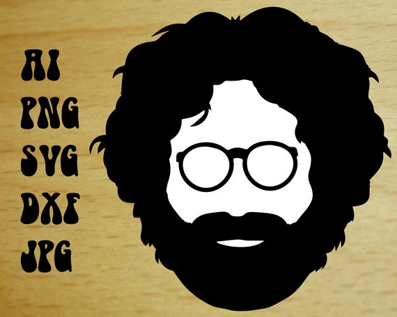 Download Grateful Dead Jerry Garcia Silhouette Svg Png Jpg Dxf Ai Etsy