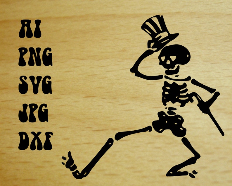 Download Grateful Dead Dancing Skeleton Outline Svg Png Jpg Ai Dxf Clip Art Art Collectibles Privius Com