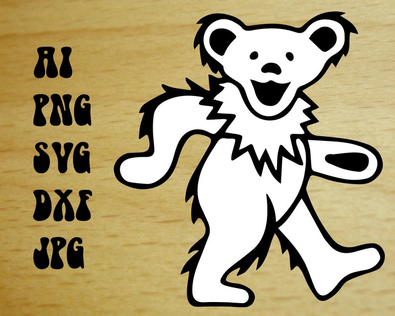 Download Grateful Dead Dancing Bear svg png jpg ai Digital Download | Etsy