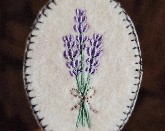 Beautiful Lavender Thistle Flower Embroidered Iron on Sew on Patch j1711 